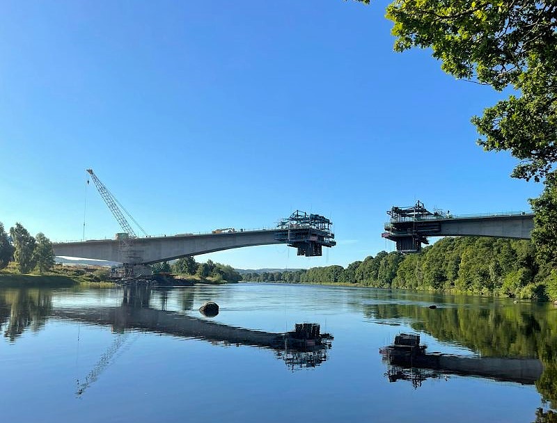 Cross Tay Link Road bridge in Scotland Form Traveller