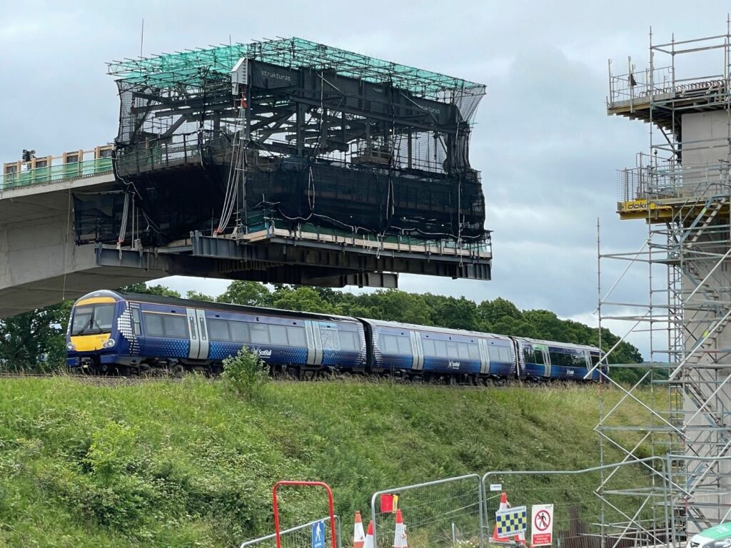 Cross Tay Link Road bridge in Scotland Form Traveller