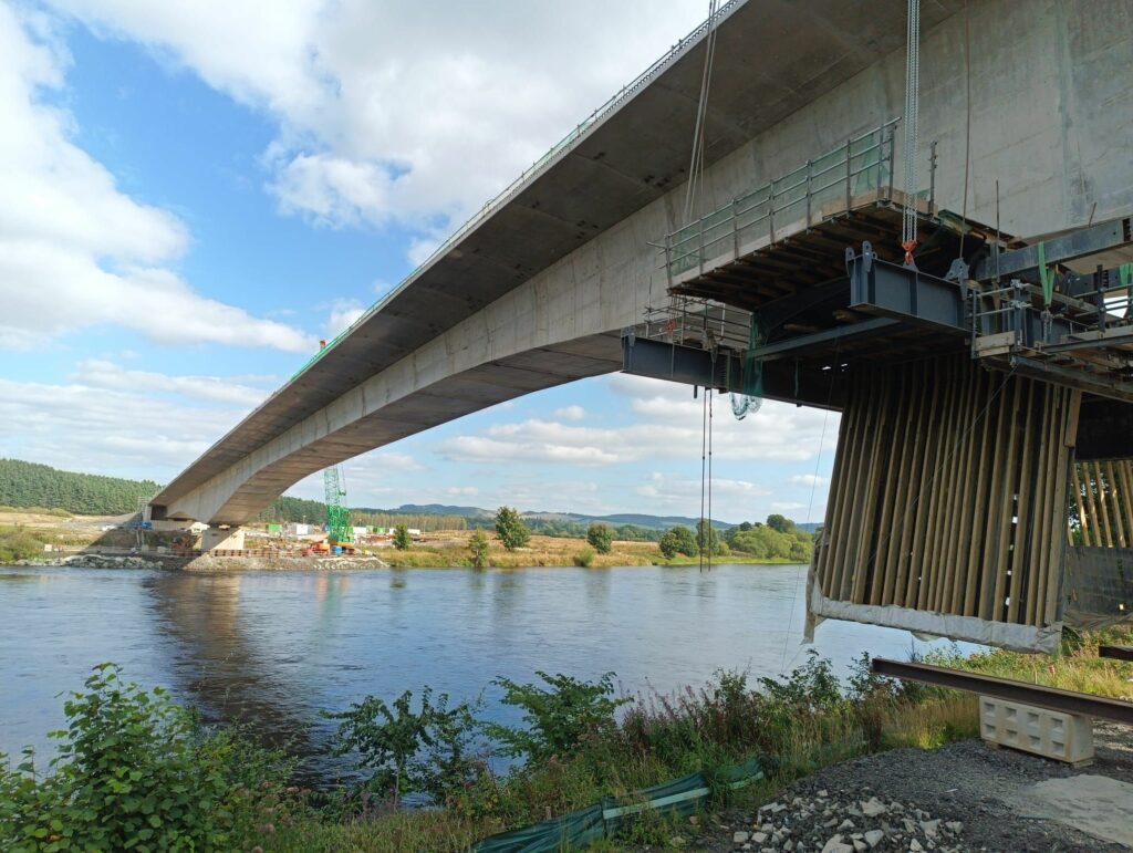 Cross Tay Link Road bridge in Scotland Form Traveller